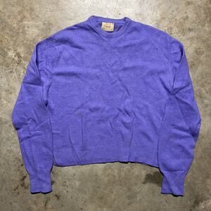 Vintage 50s Penney's Purple Angoran Rabbit Fur Wool Sweater